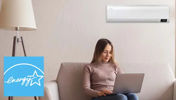 Samsung ductless mini-split indoor head installed by EcoHeat Maine